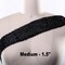 1 Yard Black Stretch Sequin Trim 1.5" Wide Elastic Glitter Ribbon